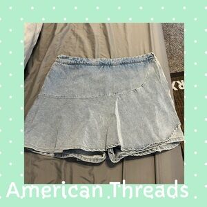 American Threads Denim Blue Women's Skorts